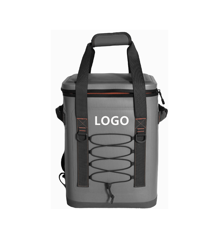 F-004 Grauer wasserdichter Rucksack, tragbarer weicher TPU-Kühler, anpassbares Logo